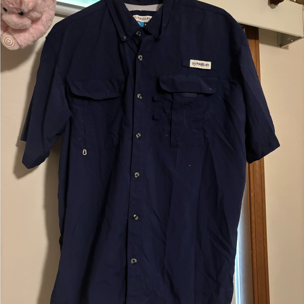 Magellan Outdoors Blue Casual Button Down Shirt